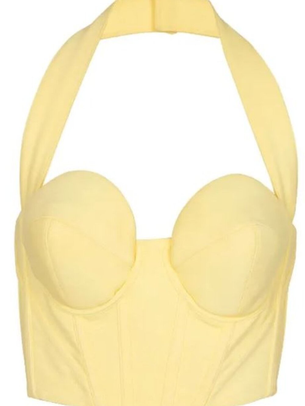 Balmain 2024 Runway Yellow Bustier Corset Top – Sample Piece